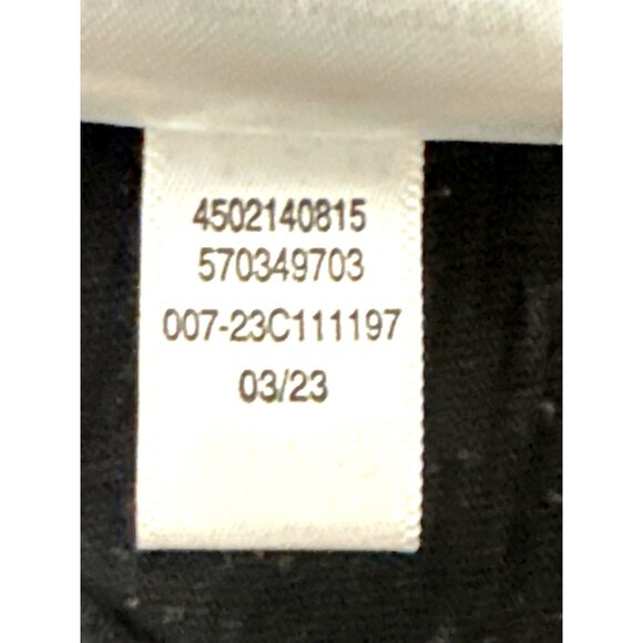 Chicos Size 1 Black Puff Sleeve Smocked Ruffle Cuff Knit Top Modern Minimalist - Picture 9 of 10